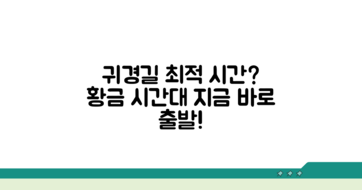 귀경길 출발, 최적 시간은?