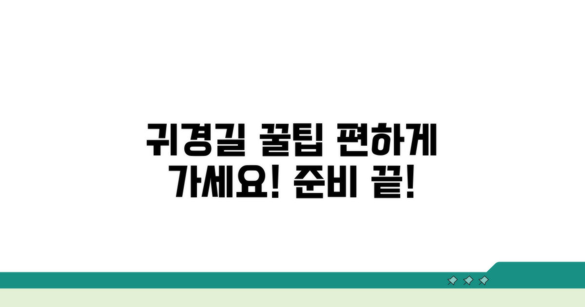 알고 가면 편한 귀경길 준비