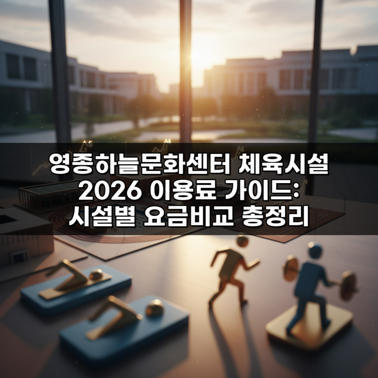 영종하늘문화센터 체육시설 2026 이용료 가이드: 시설별 요금비교 총정리