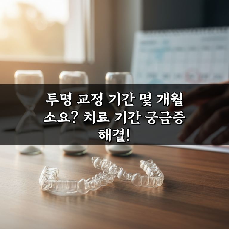 투명 교정 기간 몇 개월 소요? 치료 기간 궁금증 해결!
