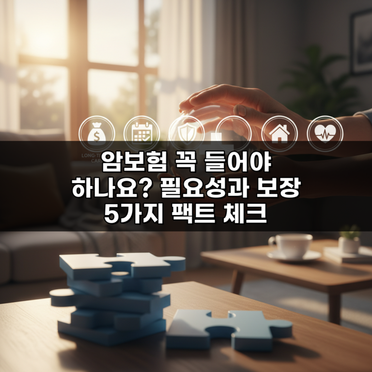암보험 꼭 들어야 하나요? 필요성과 보장 5가지 팩트 체크