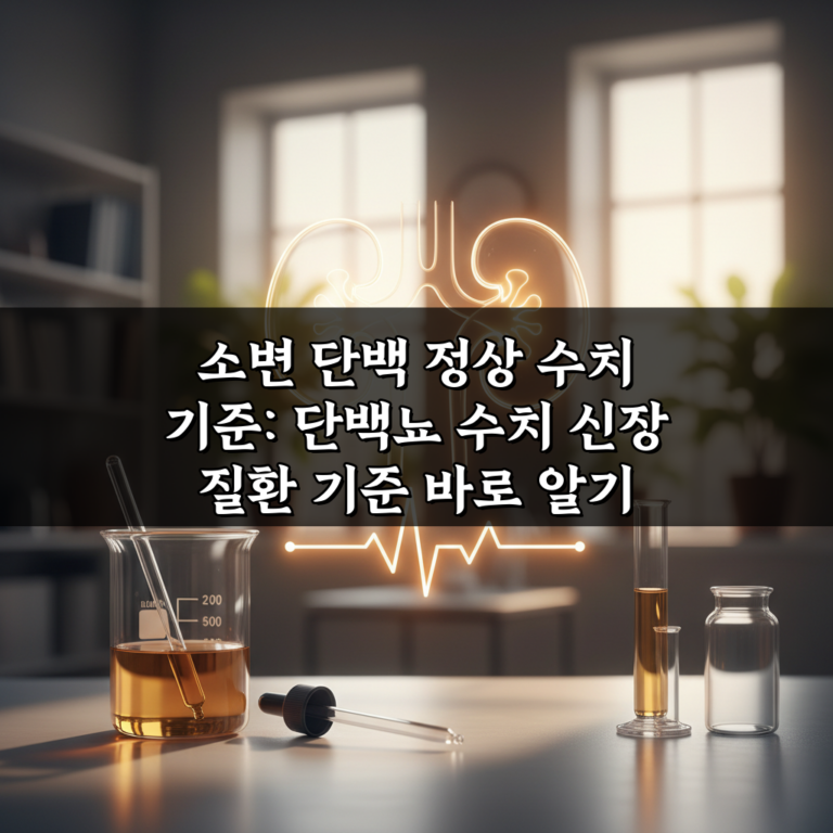 소변 단백 정상 수치 기준: 단백뇨 수치 신장 질환 기준 바로 알기