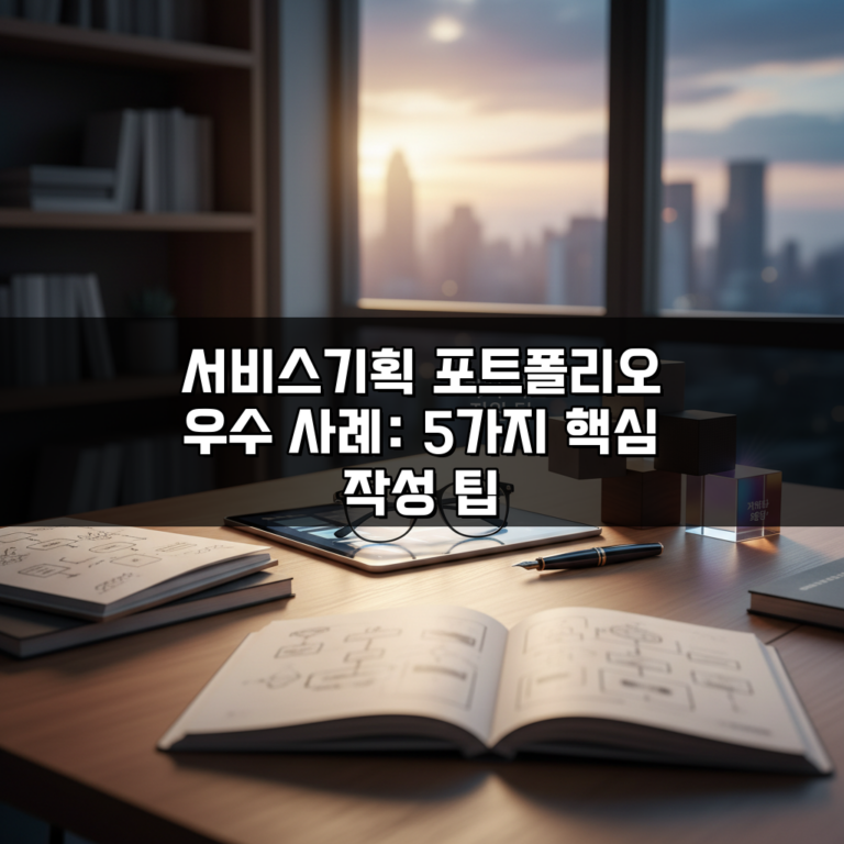서비스기획 포트폴리오 우수 사례: 5가지 핵심 작성 팁