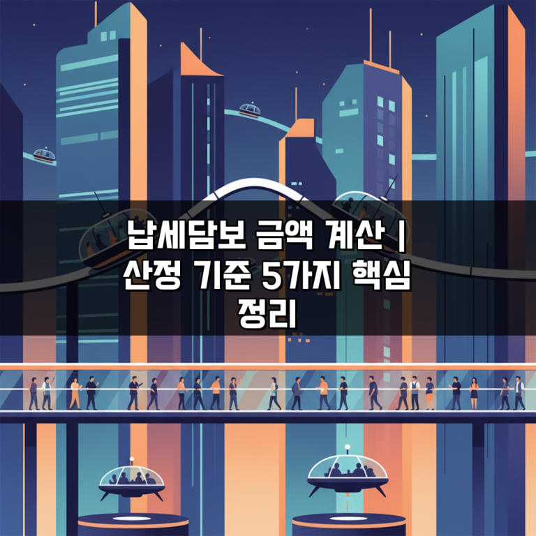 납세담보 금액 계산 | 산정 기준 5가지 핵심 정리