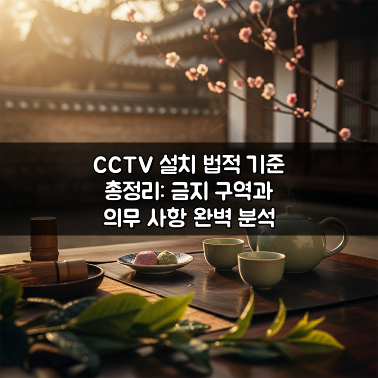 CCTV 설치 법적 기준 총정리: 금지 구역과 의무 사항 완벽 분석