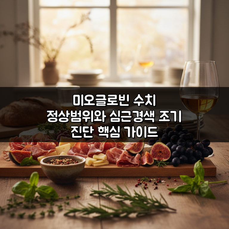 미오글로빈 수치 정상범위와 심근경색 조기 진단 핵심 가이드