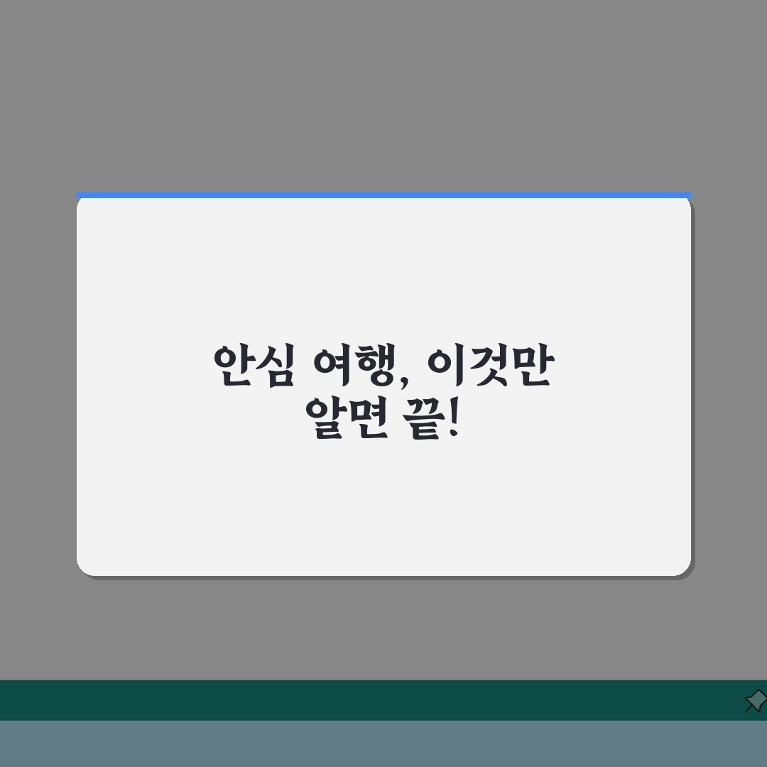국내 여행자 단체보험 가입법 | 보장 내용 5가지 완벽 분석
