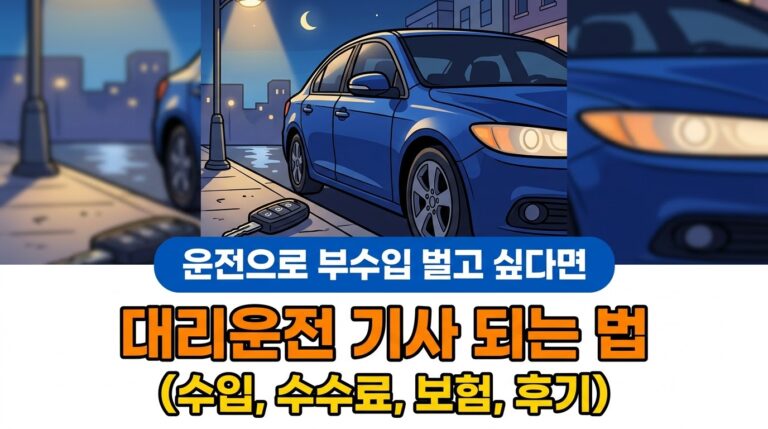 대리기사 하는 법 | 대리운전 수입과 수수료 총정리