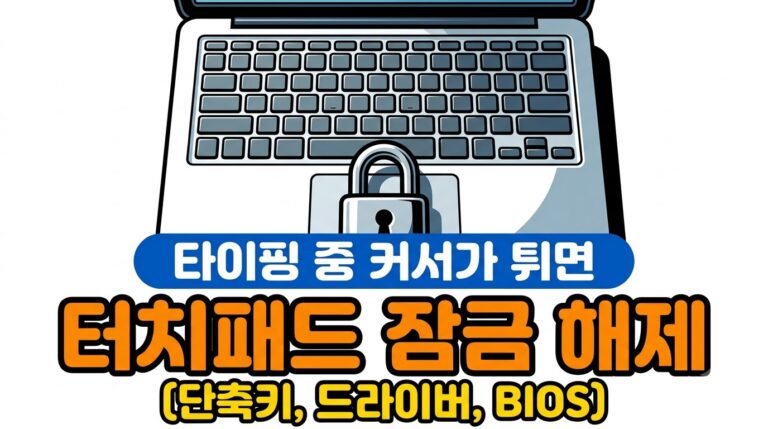 노트북 터치패드 잠금 및 해제 방법 총정리
