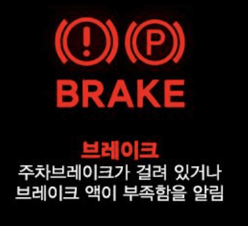 브레이크 경고등 아이콘