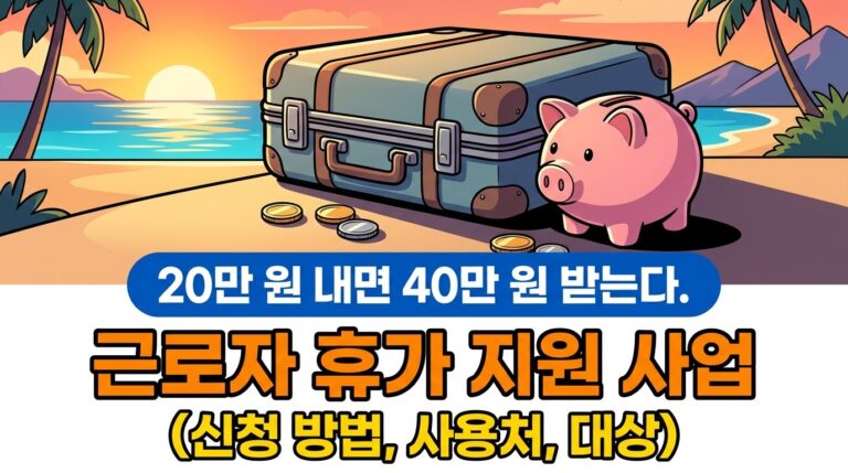 근로자 휴가지원사업 신청 방법과 사용처, 적립금 구조 정리
