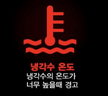 냉각수 온도 경고등 아이콘