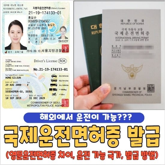 국제운전면허증 온라인 발급 방법과 준비물, 영문운전면허증 차이 총정리