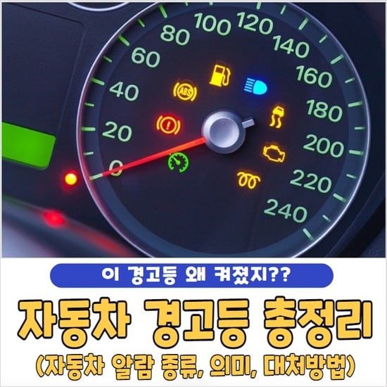 자동차 경고등 종류와 색깔별 의미, 상황별 대처 방법 총정리